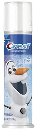 Disney's Frozen Crest Kid's Cavity Protection Toothpaste, Blue Bubble Gum, 4.2 Ounces Each (Value Pack of 2)