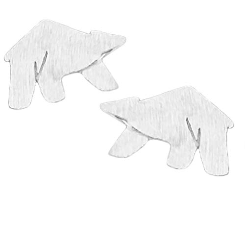 Boucles d'oreilles ours polaire argent sterling cadeau poétique et symbolique
