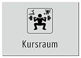 Kursraum – Aufkleber A4: 297x210mm – Mit Grafik und Text