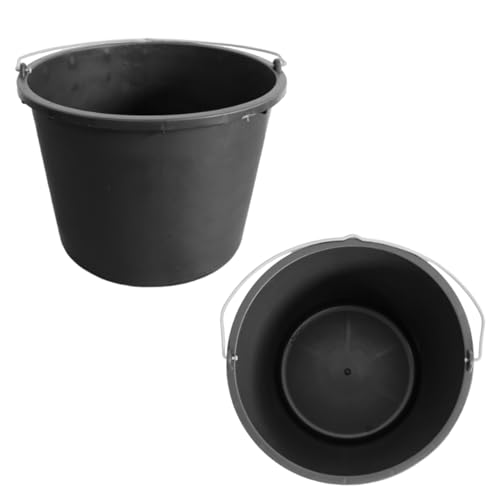 ViD® 5 Stück Mörteleimer/Betoneimer 12 Liter | Ø30 x 23 cm | Putzeimer/Zementeimer/Baueimer
