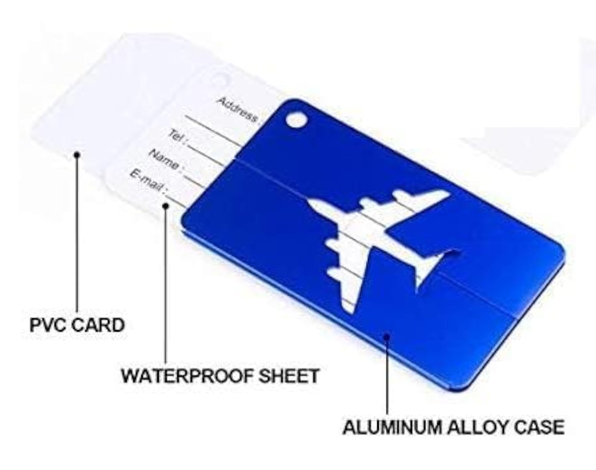 Metal Travel Bag Tags with Name ID