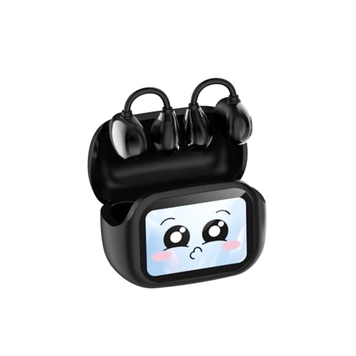 LCORDN Clip-On Earbuds, Wireless Open Ear Earbuds Headphones with Auto L-R Recognition, Ultra-Light 4.9g Fit, Immersive Sound, and Omni Tap Control,Comfortable for Daily and Workouts Use（Black）