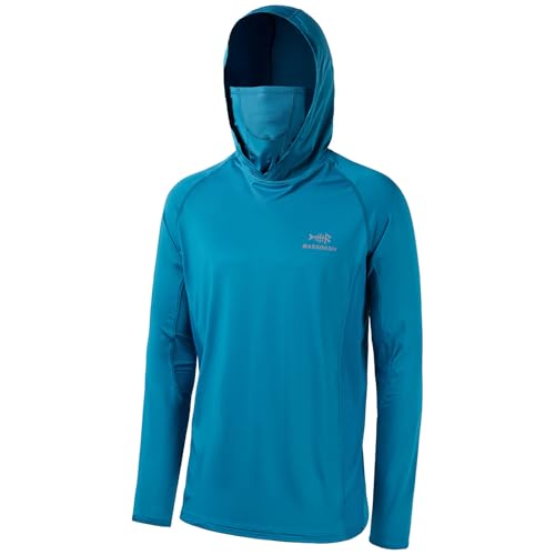 Bassdash UPF 50+ Chemise de pêche à Manches Longues avec Masque UV pour Homme