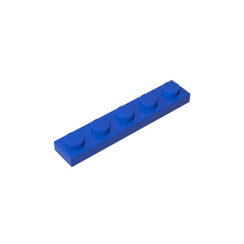 XYEIUGO GDS-90026 78329 Foundation Plate 1x5 Base Plate, Blue, 50 PCS