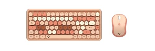Set de bureau sans fil KeySonic à frappe silencieuse KSKM-5200M-RF bicolore
