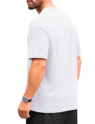 Cotrasen Men's T-Shirts Premium Cotton Short Sleeve Crew Neck Tees Classic Solid Basic Tshirt Casual Loose Fit Tee Shirts2