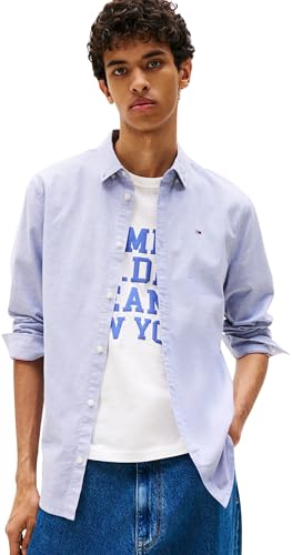 Tommy Jeans Uomo Camicia Tjm Slim Maniche Lunghe