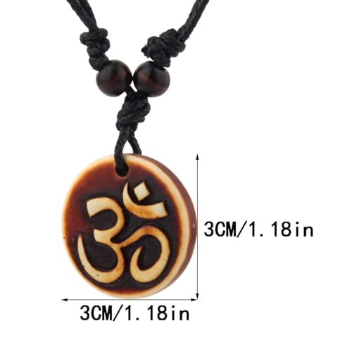Om Necklace for Men Women,Yoga Charm Aum Ohm Sanskrit Amulet Symbol Pendant Necklace2