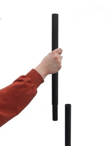 The Shopfitting Shop Black Clothes Rails Height Extending Extention Poles PAIRS of12" 18" 24" (Pair of 18")