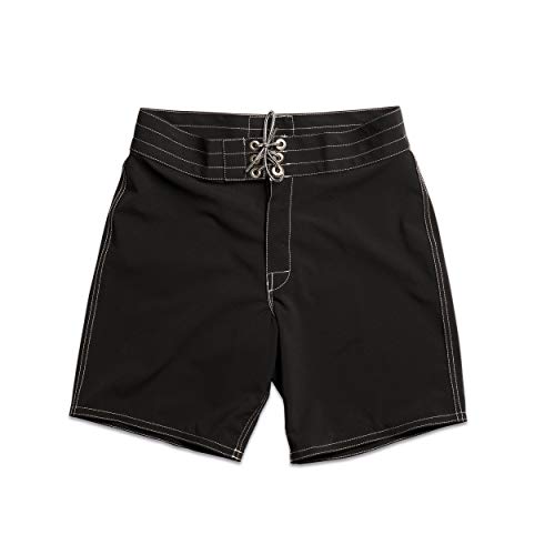 Birdwell Men's Stretch Board Shorts, Medium Length (Black, 30)