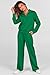 PRETTYGARDEN Women 2 Piece Tracksuit Casual Half Zip Lapel Pullover Sweatshirt Long Pants Sweatsuit Set (Green,Large)