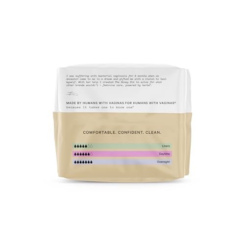 Image of The Honey Pot Company - Cotton Comfort - Daytime Incontinence Pads w /Wings