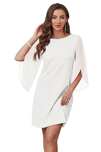 Image of RUMIA Womens Cocktail Dresses Flutter Sleeve Wedding Guest Dresses for Women 2026 Trendy