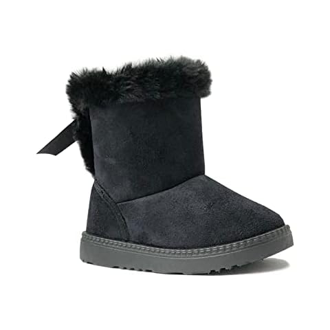 REDVOLUTION Kid Boots Toddler Girls Cute Butterfly Bow Snow Boot Cover