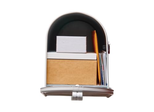 Gibraltar Mailboxes Elite Large Capacity Galvanized Steel White, Post-Mount Mailbox, E1600W00