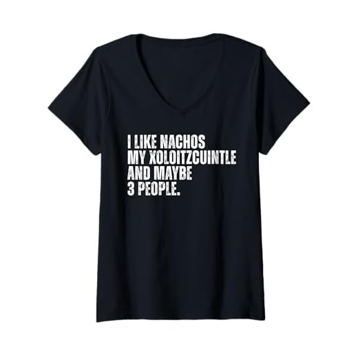 Womens Xoloitzcuintle Dog Owner Nachos Lover Funny Food V-Neck T-Shirt