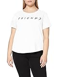 FRIENDS Títulos Camiseta-Camisa, Blanco, 40 para Mujer