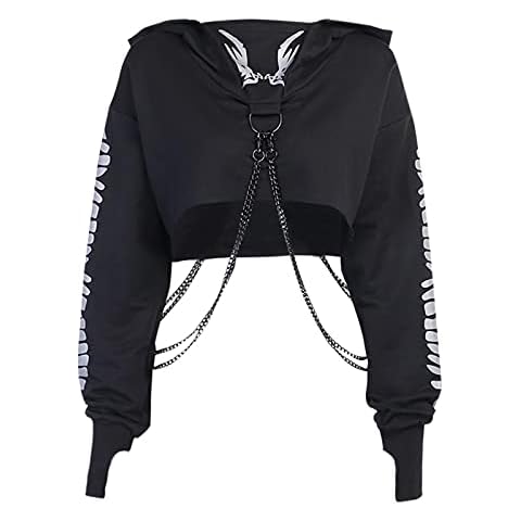 Zimuuy Sudadera Mujer Gótica Halloween Cover