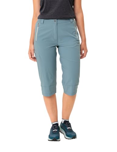 VAUDE Wanderhose Damen Farley Stretch Capri Hose III, Nordic Blue, 34 – Ansicht 2