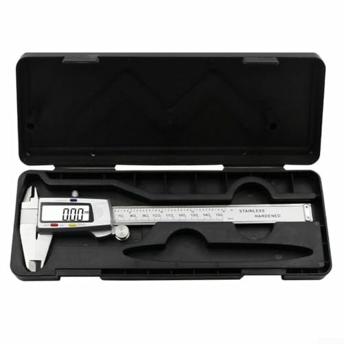 Calibrador digital Vernier de acero inoxidable 150mm 6 pulgadas dispositivo de medición electrónico con pantalla LCD grande resolución 001mm conversión pulgadas/métrica