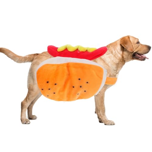 Disfraz creativo de perrito hot dog para perros y gatos, talla S miniatura 6