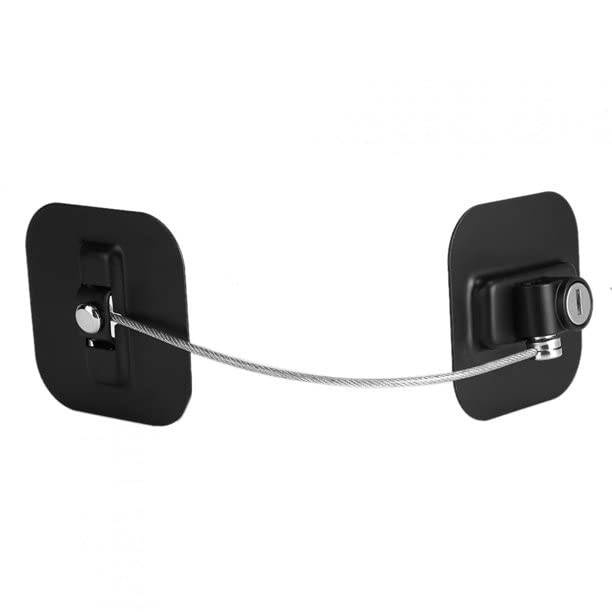 VBM Refrigerator Door Locks, Fridge Lock with Keys Square Black ABS