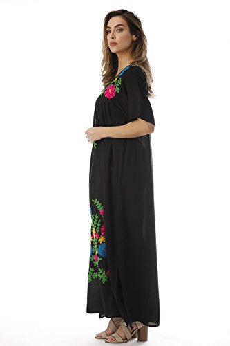 Riviera Sun Embroidered Maxi Dress with Double Side Slits2