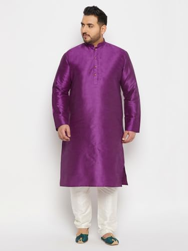 Image of Vastramay Plus Men's Silk Blend Kurta Pyjama Set