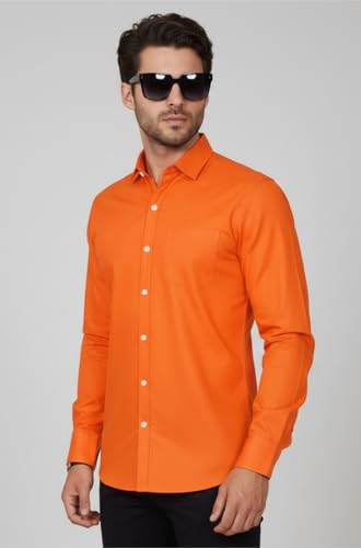 Image of Diverse Men's Solid Formal Shirt | Premium Poly Cotton Full Sleeve Regular Fit Shirt for Men | Stylish Office, Business & Casual