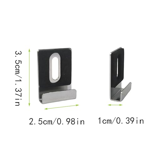Image of 8pcs Mirror Holder Kit,Single Hole Metal Mirror Brackets with Screws Rubber Pads for Frameless Mounting Wall Tile Billboard Display