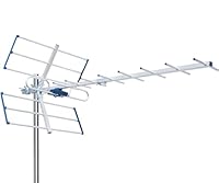 EDISION YAGI 12db Antenna TV Digitale Terrestre UHF 21-48 esterno, con filtro 5G LTE, per Ricezione il segnale Digitale Terrestre DVB-T/T2, Frequenze 470-694Mhz, Lunghezza 101cm, LTE700, Blu
