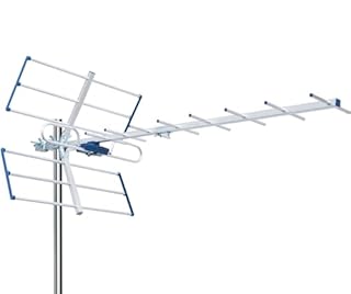EDISION YAGI 12db Antenna TV Digitale Terrestre UHF 21-48 esterno, con filtro 5G LTE, per Ricezione il segnale Digitale Terrestre DVB-T/T2, Frequenze 470-694Mhz, Lunghezza 101cm, LTE700, Blu