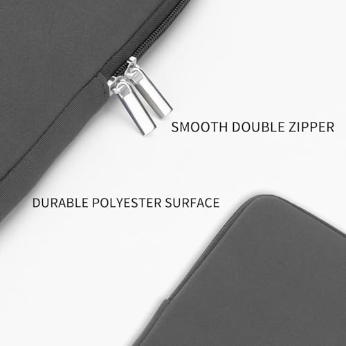 Image of Meyaar Sleeve for MacBook 16 inch, Compatible with MacBook Pro 16-inch M1 /M2 /M3 /M4 - Soft Padded Fur-Lined with Small Zipper Bag for Accessories (Grey, for MacBook 16 inch)