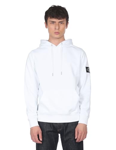Calvin Klein Jeans Herren Monogramm Ärmel Badge Hoodie Kapuzenpullover...