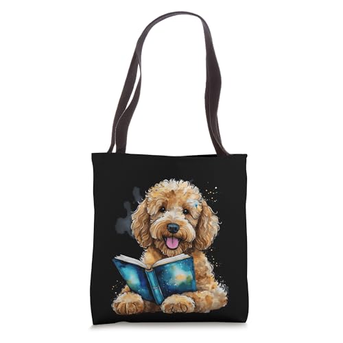 Bolsa Tote con impresión de perro Golden Doodle miniatura 1