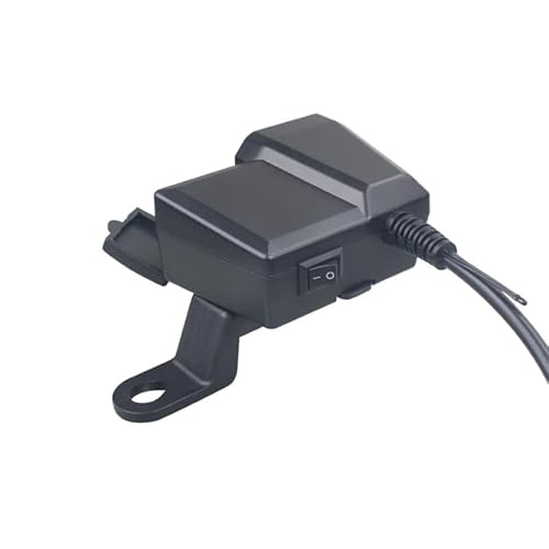 Motorrad QC3.0 PD Ladegerät mit Spannungstemperaturanzeige wasserdichte Schnellladeadapter Sockel Lenker Montage Halterung