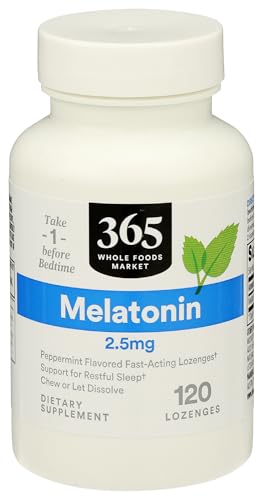 365 by Whole Foods Market Melatonin Lozenges 2.5mg Peppermint flavor 120 ct