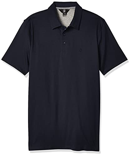 Volcom Men s Wowzer Modern Fit Cotton Polo Shirt, Navy, Large