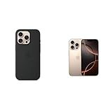 Apple iPhone 16 Pro (128 GB) Titânio-deserto e Capa de silicone com MagSafe