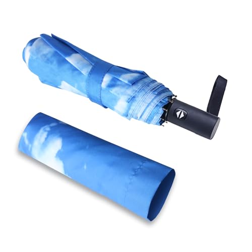 NPCQUN Travel Essentials Umbrella Windproof Compact Collapsible Light, Automatic, Strong and Portable, Wind Resistant, Folding Small Umbrella for Rain Sky