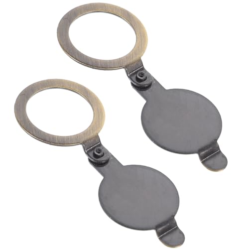Healeved Cubierta de Mirilla para Puerta de 16 Mm en Cobre Antiguo, Placa de Cubierta del Orificio para Privacidad y Protección, 2 Piezas para Puertas de Entrada y Apartamentos