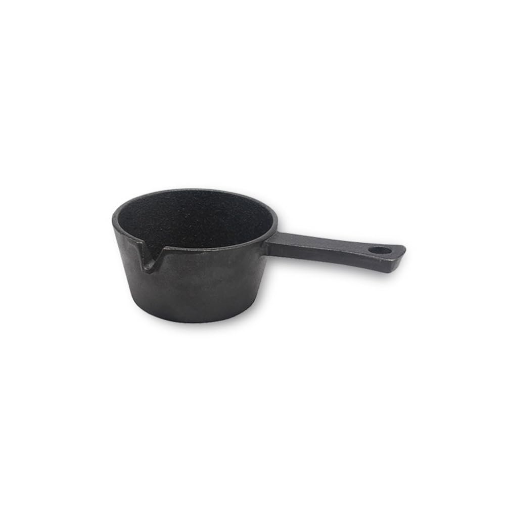 VIOPDER Cast Iron Dip Pan Mini Round Dip Pan for Outdoor BBQ Picnic 9.5cm Easy to Use