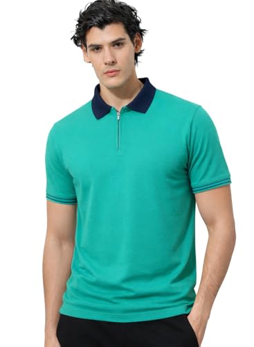 Image of Mens Premium Cotton Polo T-Shirt | 220 GSM Soft Fabric | Casual Stylish Look | Zipper Polo Design Snow White Polo T Shirt | Polo Tshirt for All-Day Wear
