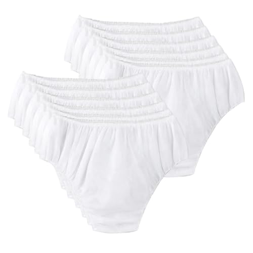 YAPKOLV 10 Pièces Culottes Jetables Unisexes en Non-tissé pour Voyage, Camping, Spa