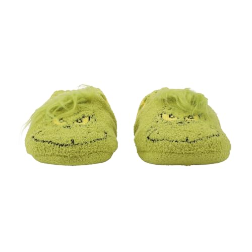Bioworld Dr. Seuss The Grinch Fuzzy Chenille Youth Slipper Socks3