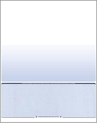 Compuchecks 500 Blank Check Stock, Check on Bottom, Blue Diamond | Computer Laser Checks, 8.5 X 11 in Sheets Work with Inkjet Printers, QuickBooks, Quicken and VersaCheck, 8 Security Features