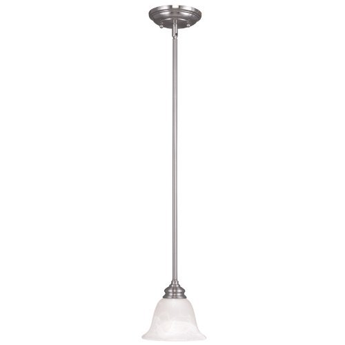 Livex Lighting 1340-91 Essex 1-Light Mini Pendant, Brushed Nickel