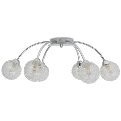 Luminaire plafonnier design en verre et métal micro-poli 57 cm - 5