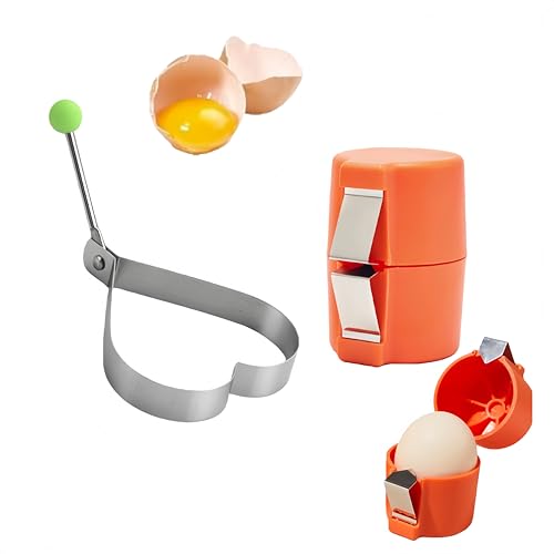 2026 Rompi-uova, Nuovo Separatore di Uova Crude, Separatore di Uova Portatile, Adatto per Cottura al Forno, Uova Strapazzate e Frittate, Gadget da Cucina per Tagliare Rapidamente i Gusci (Arancione)