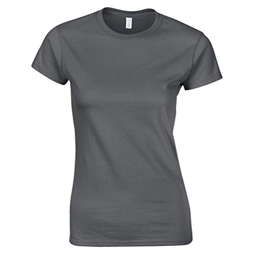 Gildan Women's Softstyle Fitted Cotton Short Sleeve T Shirt Dark Heather S